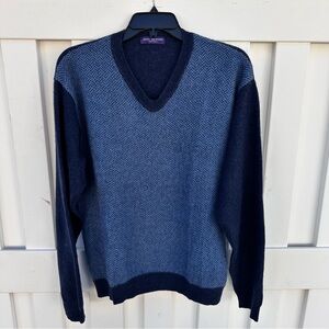 Men's John Ashford Cashmere V-Neck Pullover Sweater EUC